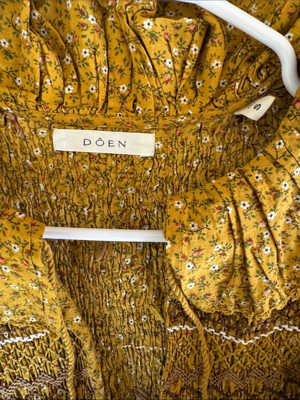 Doen Cordelia Ditsy Floral Mini Dress in Sunsoaked Foothills Floral Size: S - Picture 6 of 9